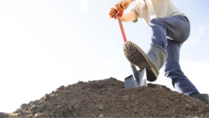 Boots for Digging with a Shovel